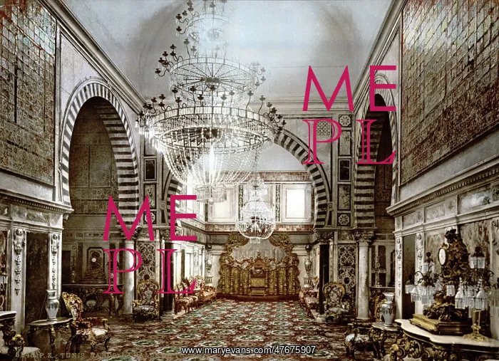 : Bardo National Museum, Throne Room, 1899 : Bardo National Museum, Throne Room, 1899