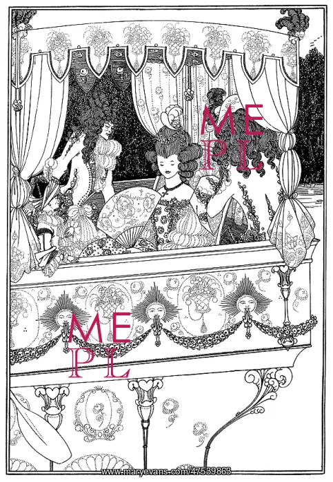 : The Barge, Aubrey Beardsley : The Barge, Aubrey Beardsley