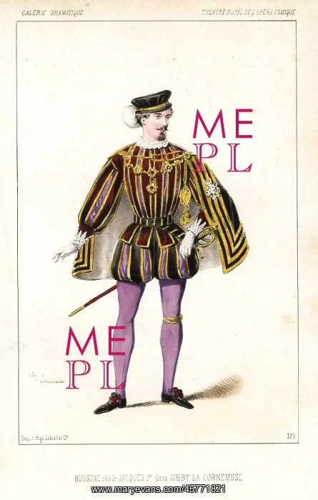 : Baritone singer Bussine as Jacques I in Gibby : Baritone singer Bussine as Jacques I in Gibby