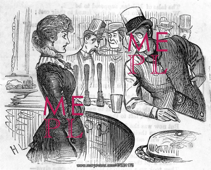 : BARMAID AND CUSTOMER : BARMAID AND CUSTOMER