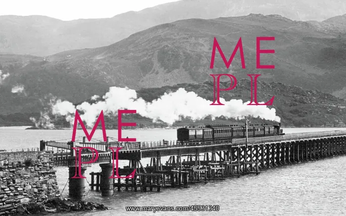  : Barmouth, Train crossing the Railway Bridge 1896