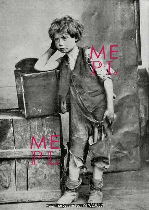 : Barnardo's Waif with suitcase : Barnardo's Waif with suitcase