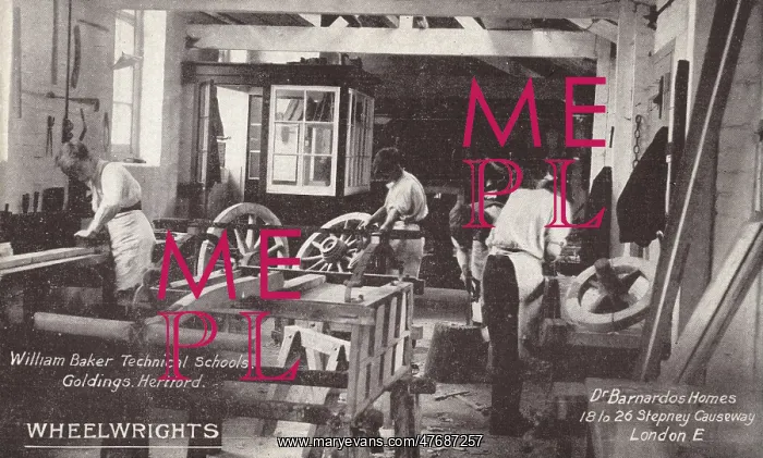 : Barnardo's William Baker Technical School - Wheelwrights : Barnardo's William Baker Technical School - Wheelwrights