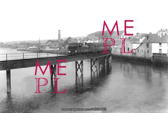  : Barnstaple, the Railway Bridge over the River Taw 1912