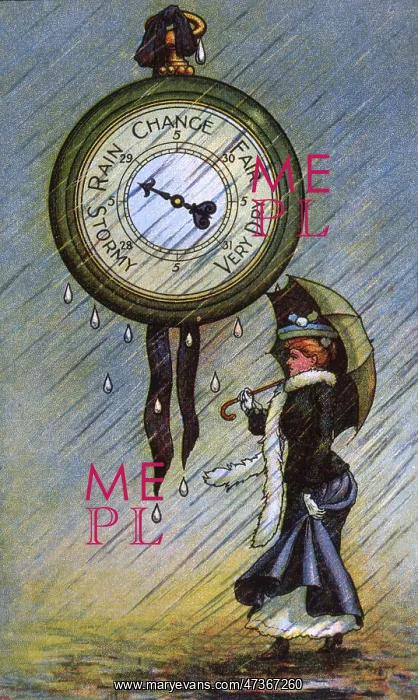 : BAROMETER SAYS RAIN 1905 : BAROMETER SAYS RAIN 1905