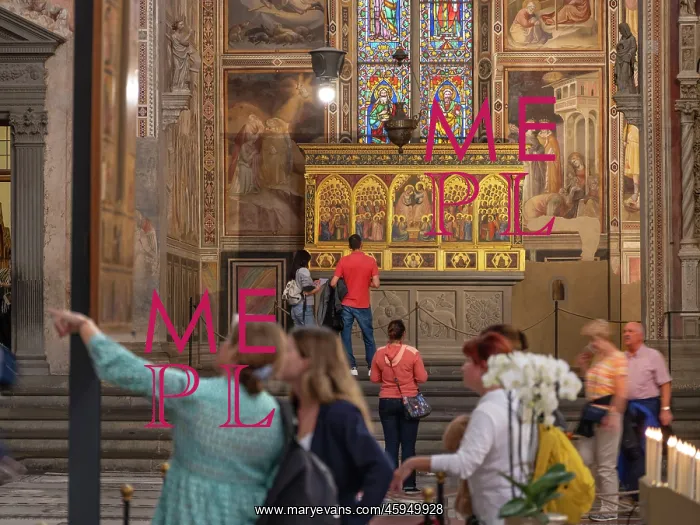 : Baroncelli Polyptych, Santa Croce, Florence, Tuscany, Italy : Baroncelli Polyptych, Santa Croce, Florence, Tuscany, Italy