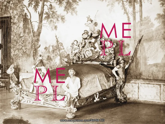 : Baroque bed in the Castle St. Florian : Baroque bed in the Castle St. Florian