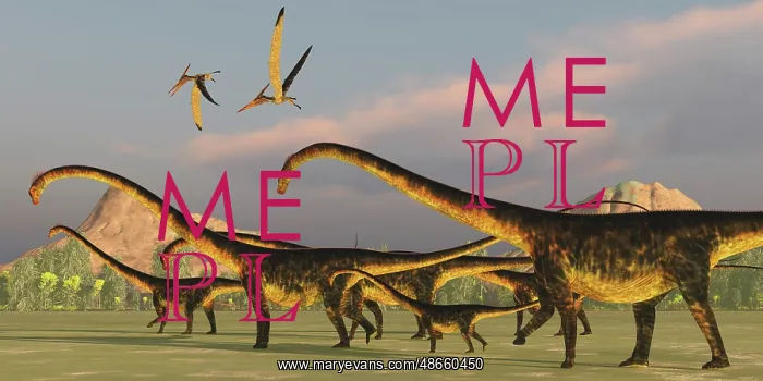 : A Barosaurus dinosaur herd with Pteranodon reptiles : A Barosaurus dinosaur herd with Pteranodon reptiles