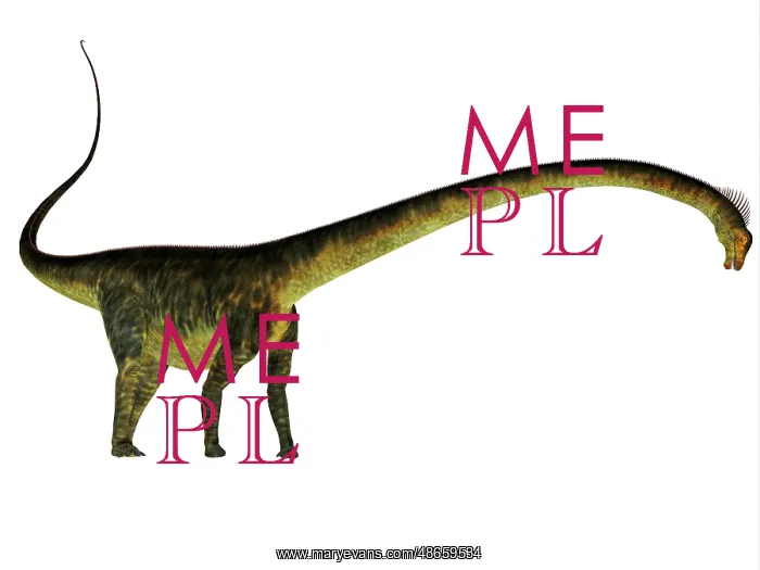 : Barosaurus dinosaur, side profile : Barosaurus dinosaur, side profile