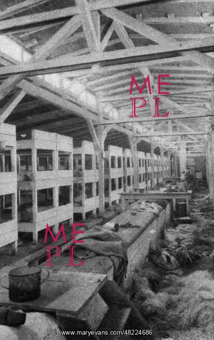 : Barrack at Auschwitz concentration camp, 1945 : Barrack at Auschwitz concentration camp, 1945