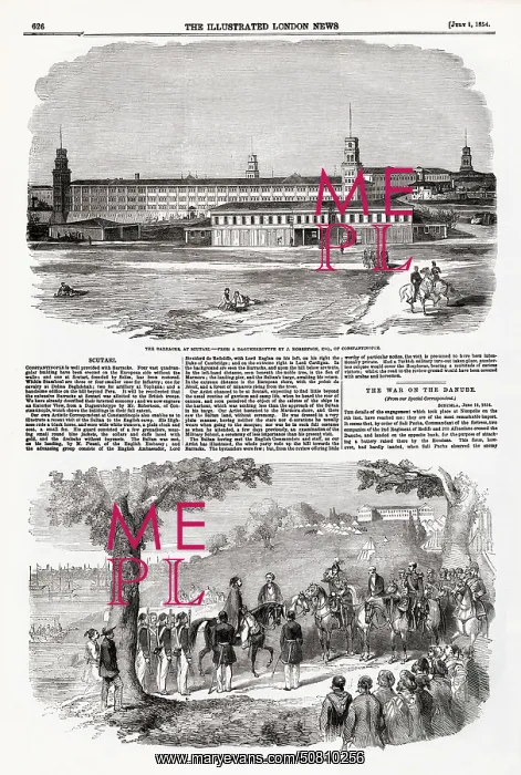 : Barracks at Scutari, Sultan visits English camp : Barracks at Scutari, Sultan visits English camp