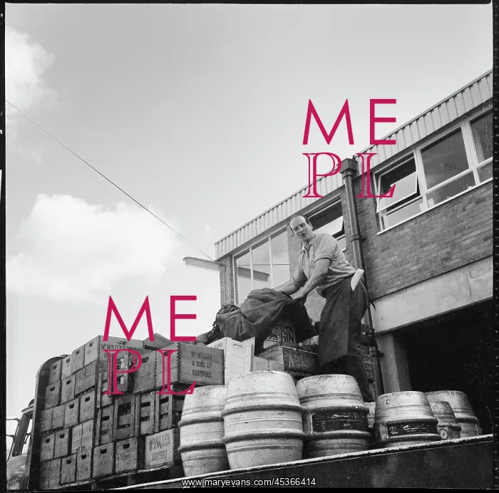 : Barrels and crates of beer on the back of a delivery : Barrels and crates of beer on the back of a delivery
