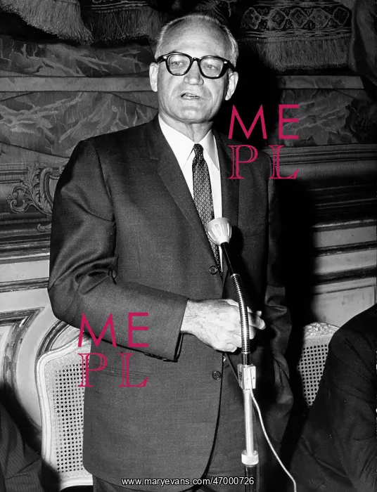 : Barry Goldwater giving a speech : Barry Goldwater giving a speech