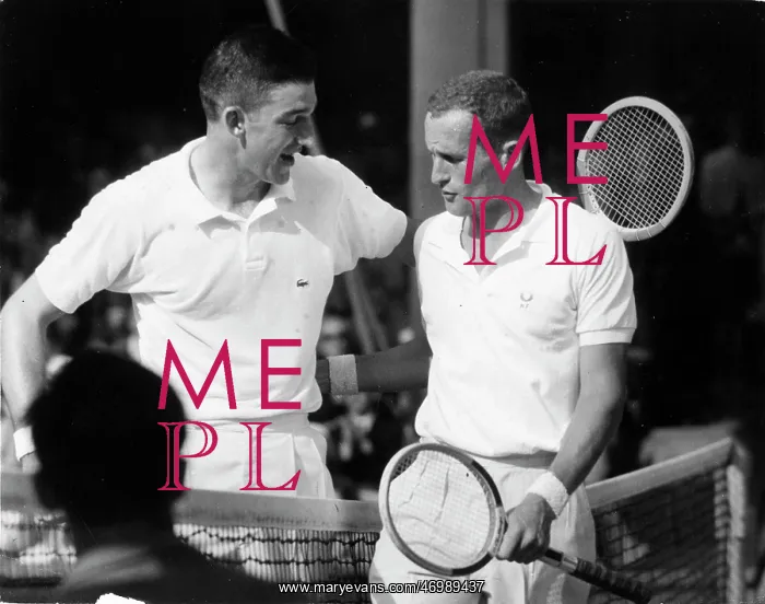 : Barry MacKay and Neale Fraser at Wimbledon : Barry MacKay and Neale Fraser at Wimbledon