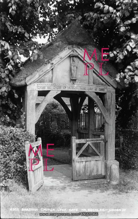 : Barsham Church Lych Gate : Barsham Church Lych Gate