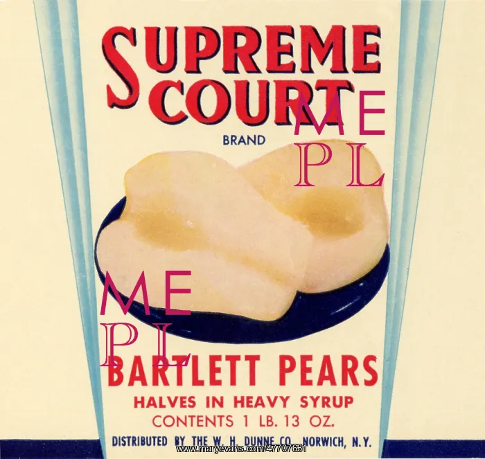  : Bartlett Pear Label
