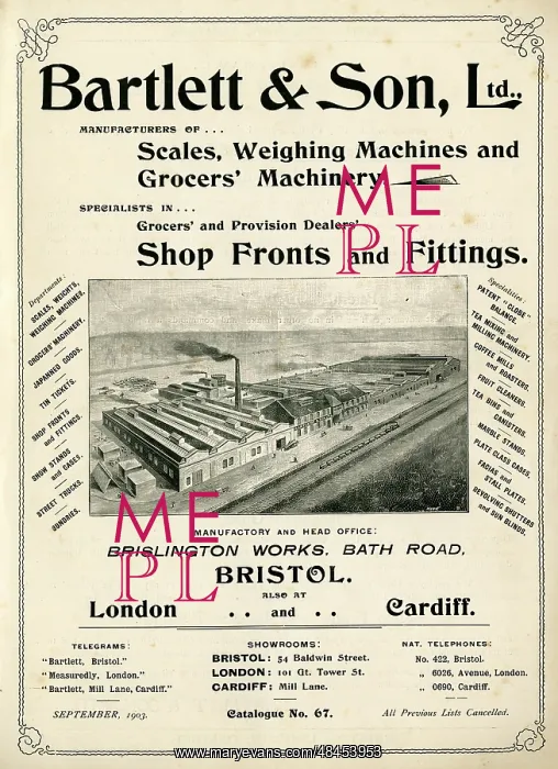 : Bartlett & Son Ltd catalogue : Bartlett & Son Ltd catalogue