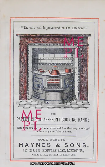 : Barton's Patent Circular-front Cooking Range : Barton's Patent Circular-front Cooking Range
