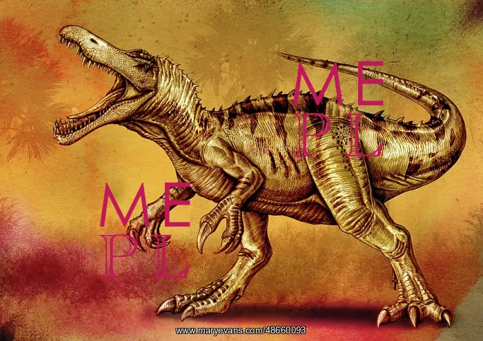 : Baryonyx walkeri dinosaur painting : Baryonyx walkeri dinosaur painting