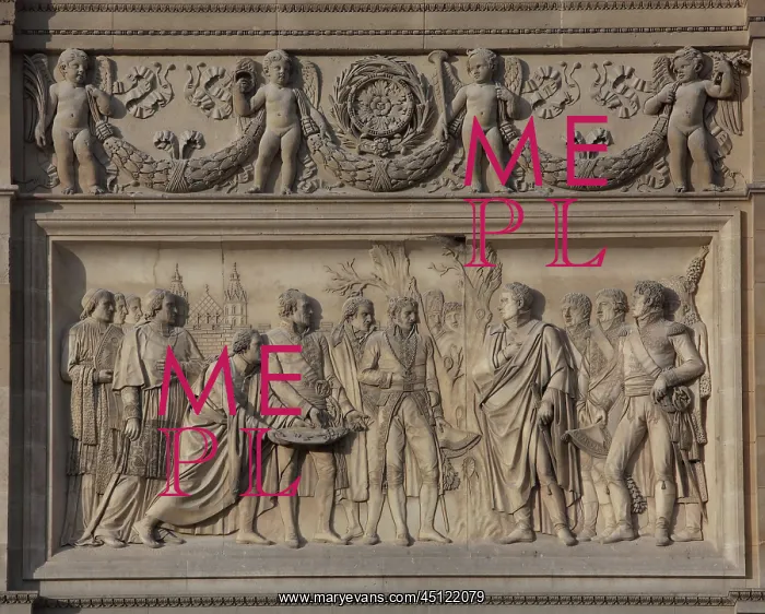 : Bas-relief, Arc de Triomphe du Carrousel, Paris, France : Bas-relief, Arc de Triomphe du Carrousel, Paris, France