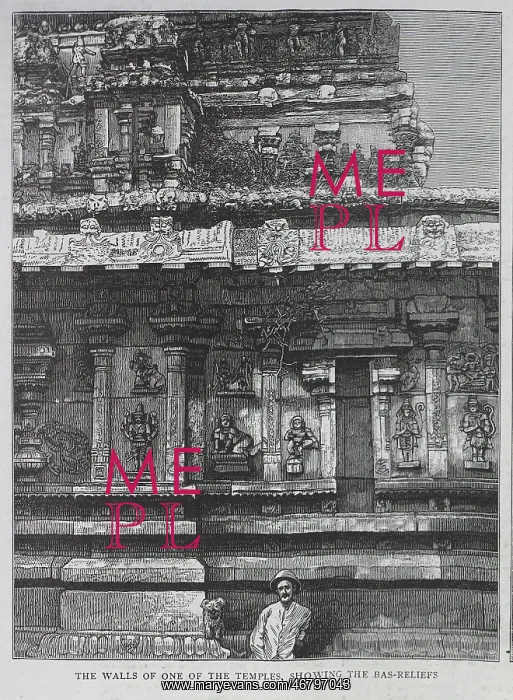 : Bas-reliefs, temple complex, Humpi, India : Bas-reliefs, temple complex, Humpi, India
