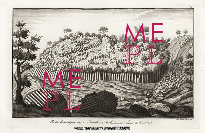 : Basalt mound between Cerealto and Altissimo, in : Basalt mound between Cerealto and Altissimo, in