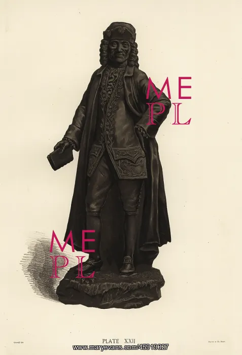 : Basalt portrait of Voltaire : Basalt portrait of Voltaire