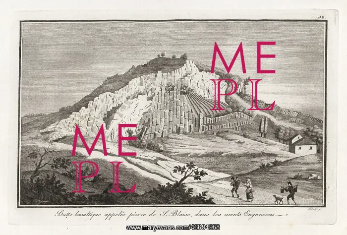 : Basaltic mound called the Stone of St. Blaise : Basaltic mound called the Stone of St. Blaise