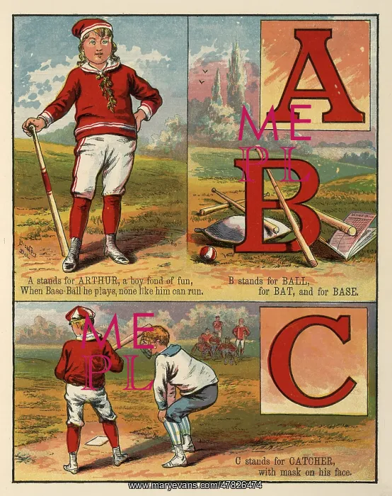 : Baseball ABC Book, circa 1885 : Baseball ABC Book, circa 1885