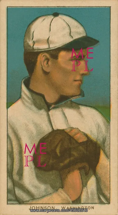 : Baseball card of Walter Johnson, Washington Senators : Baseball card of Walter Johnson, Washington Senators