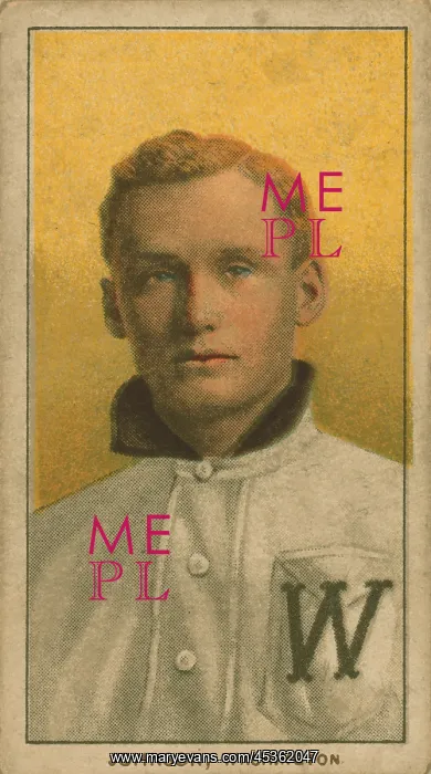 : Baseball card of Walter Johnson, Washington Senators : Baseball card of Walter Johnson, Washington Senators