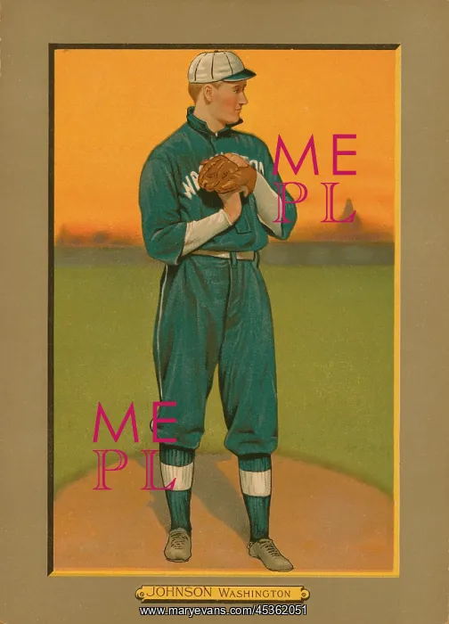 : Baseball card of Walter Johnson, Washington Senators : Baseball card of Walter Johnson, Washington Senators