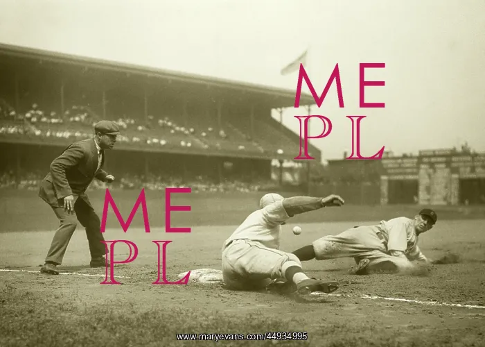 : Baseball Player Sliding Safe into Third Base : Baseball Player Sliding Safe into Third Base