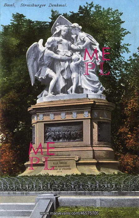 : Basel, Germany - The Strasbourg statue : Basel, Germany - The Strasbourg statue