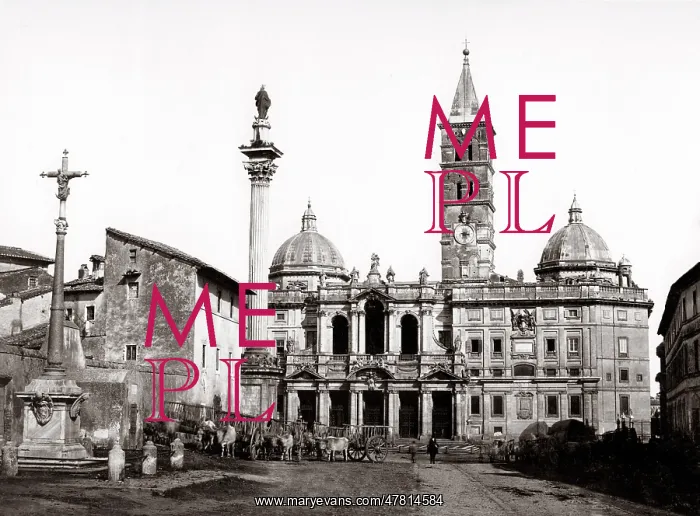 : Basilica di Santa Maria Maggiore, Rome, Italy, c.1870 : Basilica di Santa Maria Maggiore, Rome, Italy, c.1870