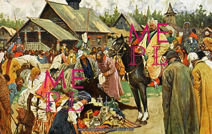 : Baskaki. Mongol raid on Russian village : Baskaki. Mongol raid on Russian village