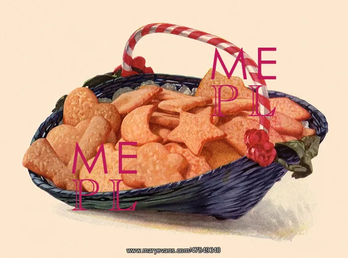 : Basket of Sugar Cookies : Basket of Sugar Cookies