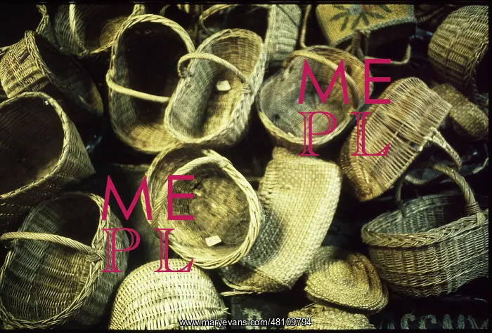 : Empty baskets taken from victims Auschwitz : Empty baskets taken from victims Auschwitz