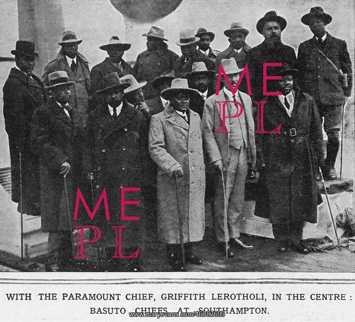 : Basuto chiefs at Southampton, 1919 : Basuto chiefs at Southampton, 1919