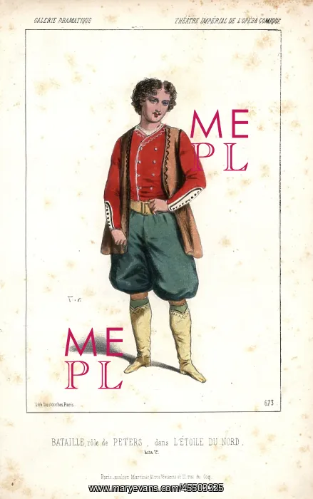 : Bataille in the role of Peters (Peter the Great) : Bataille in the role of Peters (Peter the Great)