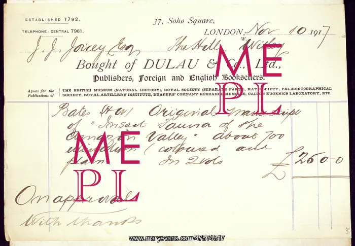 : Bates, H.W. Invoice : Bates, H.W. Invoice