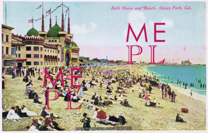  : Bath House and Beach, Ocean Park, Venice Beach, California