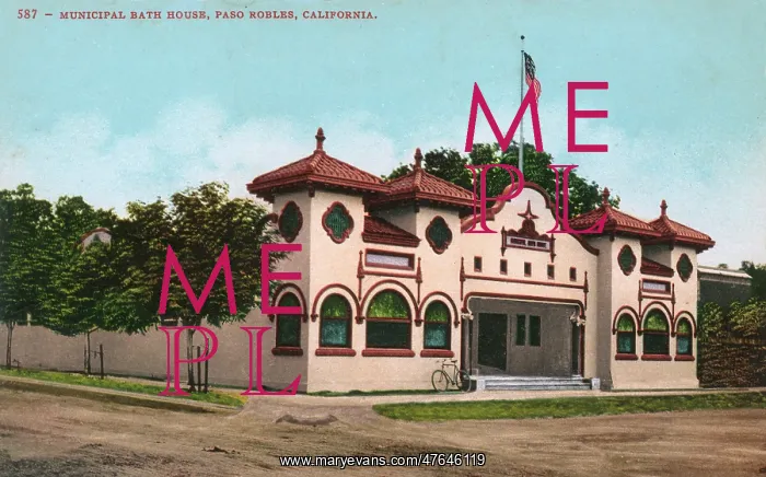 : Bath House, Paso Robles, San Luis Obispo, California, USA : Bath House, Paso Robles, San Luis Obispo, California, USA