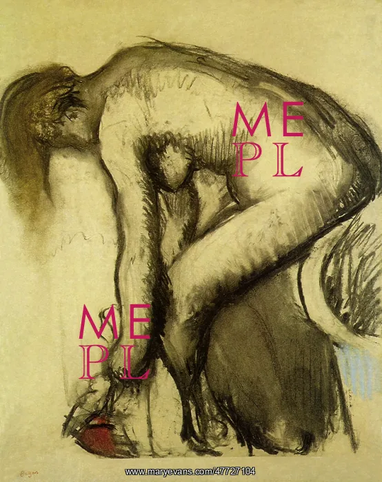 : After the Bath, Woman Drying Her Feet, by Degas : After the Bath, Woman Drying Her Feet, by Degas