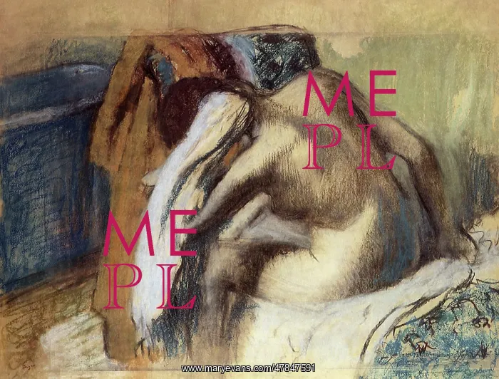  : Bather Drying Hair, by Degas