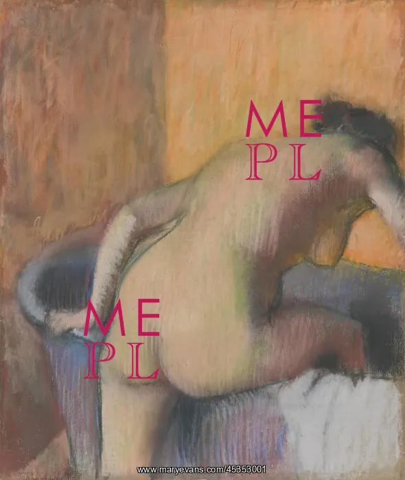 : Bather Stepping into a Tub, by Edgar Degas, 1890 : Bather Stepping into a Tub, by Edgar Degas, 1890