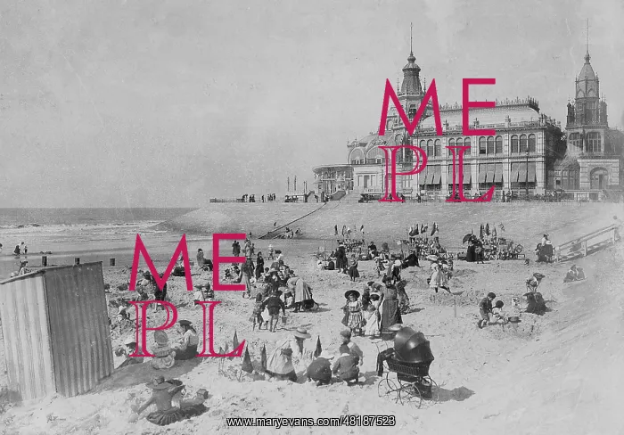 : Bathers on the beach at Ostend, 1934 : Bathers on the beach at Ostend, 1934