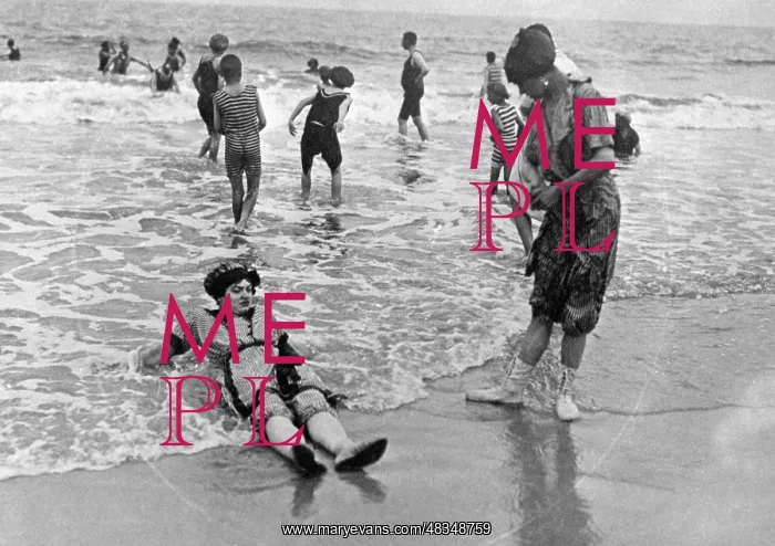 : Bathers in the water, around 1890 : Bathers in the water, around 1890