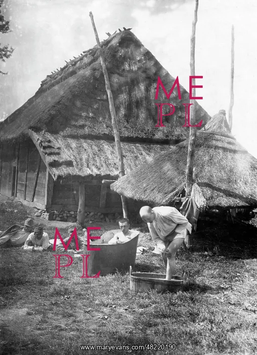 : Bathing Austro-Hungarian soldiers, 1917 : Bathing Austro-Hungarian soldiers, 1917