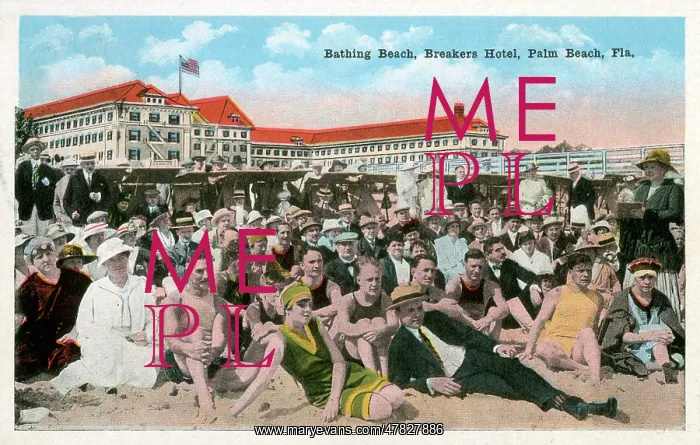 : The Bathing Beach, Breakers Hotel, Palm Beach, Florida, USA : The Bathing Beach, Breakers Hotel, Palm Beach, Florida, USA